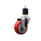 Service Caster 3.5'' Red Poly Wheel Swivel 1-7/8'' Expanding Stem Caster SCC-EX20S3514-PPUB-RED-178 - alternate 1